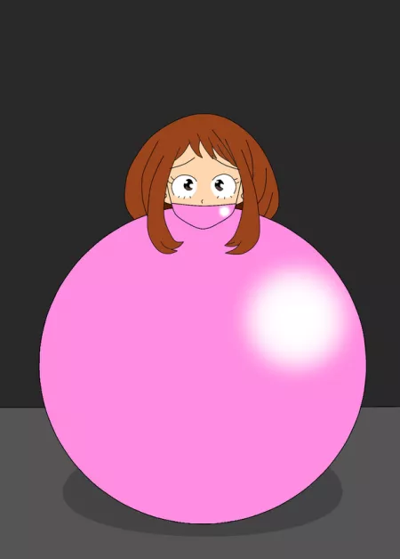 Ochako Uraraka ball bound by laprasking! She's sooo sexy and cute all balled up like this!🥰 Source in the comments! by Gagking1357