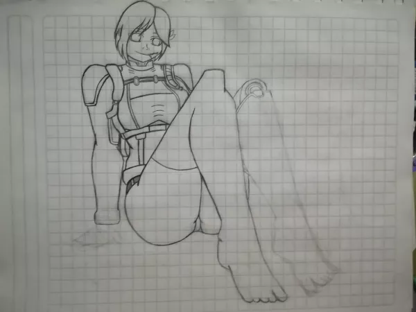 [OC/WIP] A sneak peek of my Aruni Fanart. Still figuring out how to draw her prosthetic leg properlyv by JowettMcPepper