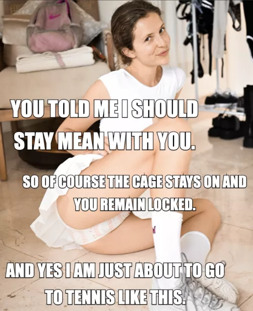 Of course, the cage stays on 🤭 by lulusdreamz