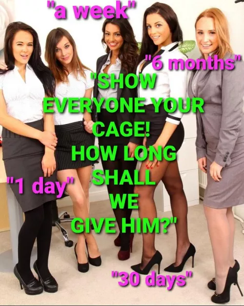 Office chastity sentencing.