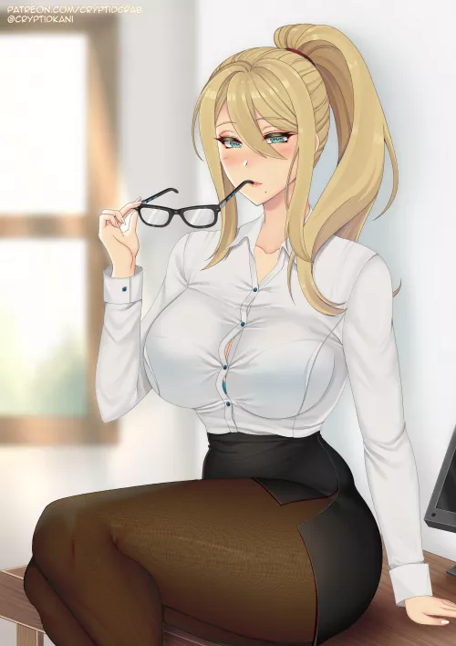 Office Lady Samus by ReleaseMySoul_