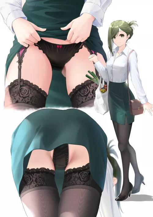 Office lady with lace lingerie? Well I think I might have found the perfect image! by pm-small-asian-boobs