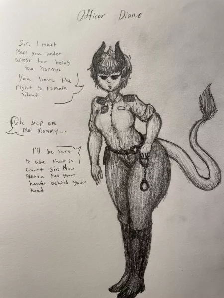 Officer Dione the newest cop on the Horny Police, OC by Unironic-WEEB_12