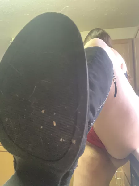 Oh I’m sorry are you too much of a sissy to thank me while I step all over you?? by Lunaisgreat