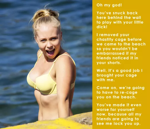 Oh my god, you snuck back here behind the wall to play with your little dick... by chant9