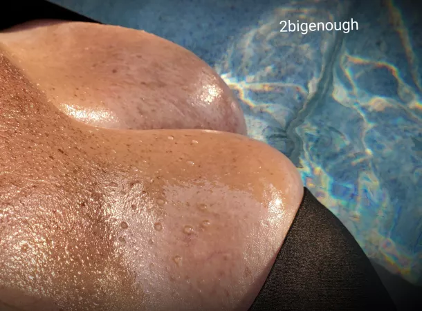 Oiiled up boobs, just slip that bwc on in. by 2bigenough