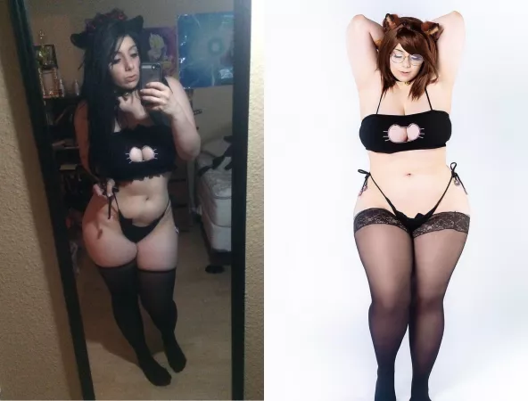 Ok, let’s settle it. A, or B. What body type is the best version of Momokun? A(left) B(right) by [deleted]