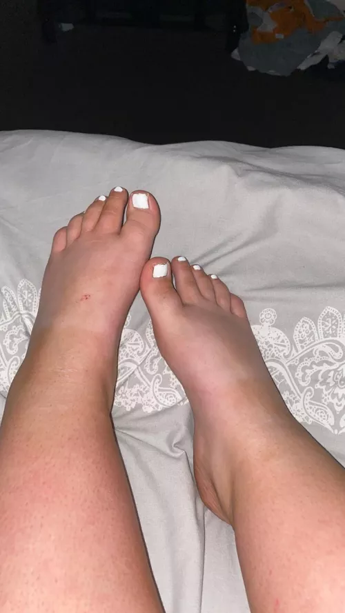 Old photo to ease myself in, who likes my white toes? Taking personal requests on my OF & SC, come have some fun, DMS open xx by [deleted]