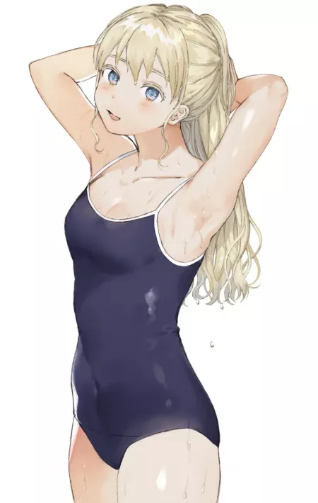 Olivia after a swim (Asobi Asobase) by Soupsao