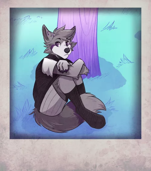 Omori Wolf (art by me - TrashmuttArt on Twitter) by trash-mutt