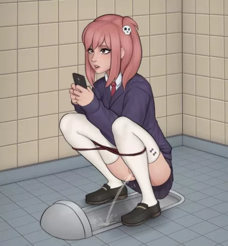 On her phone by voyboi12