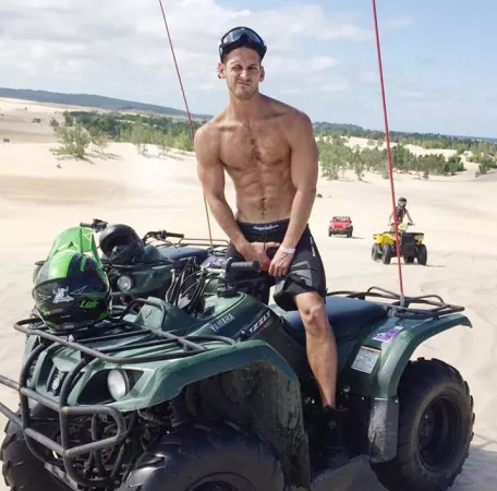 On his quad bike by menareamazing