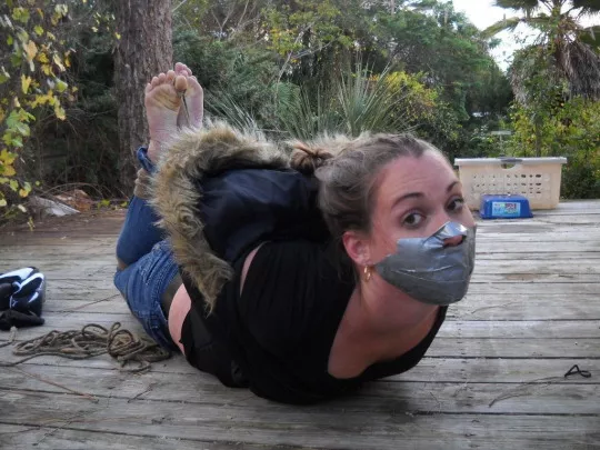 On the Porch (x-post from /r/OutdoorBondage) posted by NotStPatrick