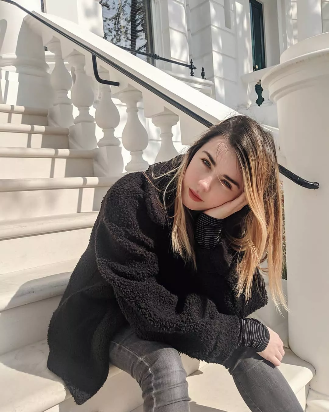 On the steps posted by SurpriseVixen