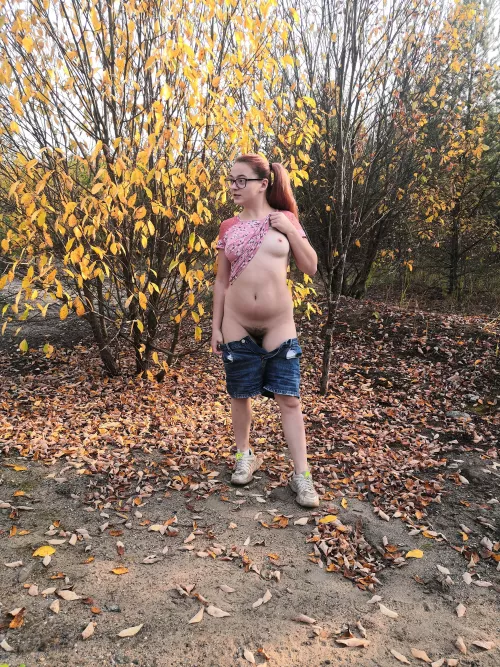 On this day in the park, an unfamiliar old grandfather saw me naked. I hope he didn't have a heart attack =) by fortyonabranch