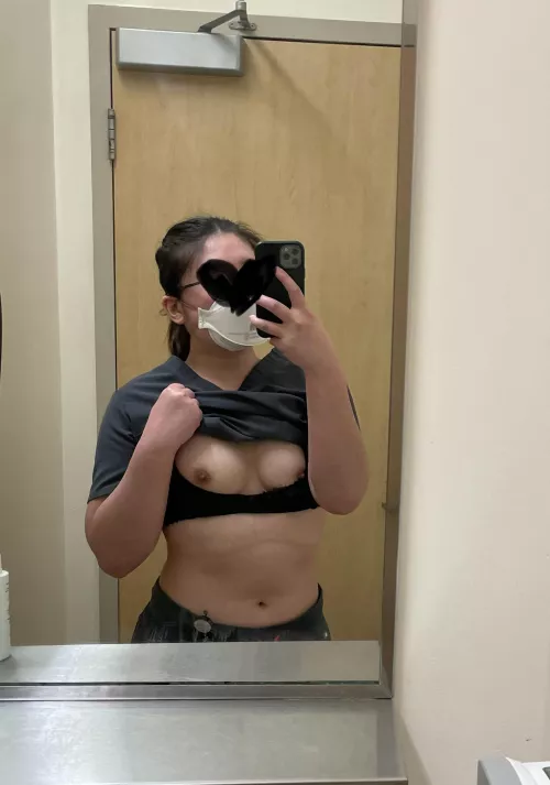 Once again pulling my tits out at work by stoopidazn