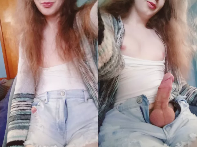 Once my girlcock gets excited, its hard to keep her away from you <3 by Lydiawoolfy69