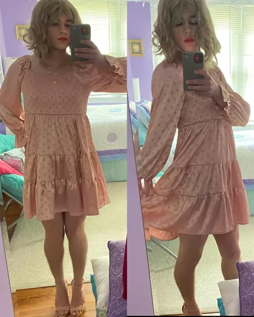 Once upon a Time this bitch that I enslaved a year ago used to wear joggers and a sweater on Saturdays, look at my enslaved sissy now 🤣dolled and in a dress 👗 on a Saturday 😉 by The_OG_DaddyDave