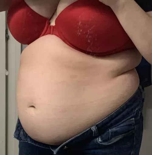 One meal down- already had to pop my button for the day by ChubbyBlueJays