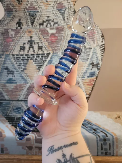 One of my fave subbies sent me my first glass dildo & he's so pretty 😍💖 by TootsiiRaee