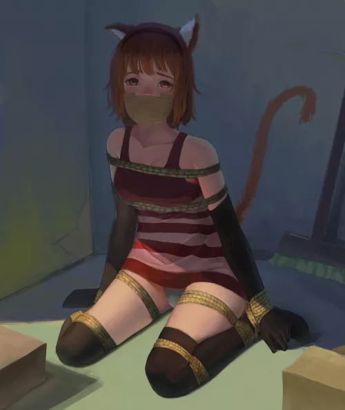 One of my favorite bondage art images by SubmissiveKitten-