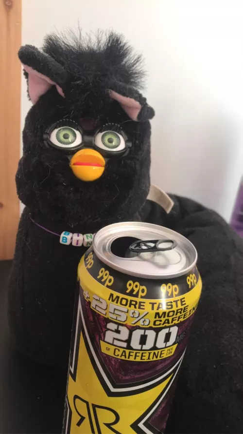 One of my favourite plushies is my long furby 🖤 by i-ate-the-ether