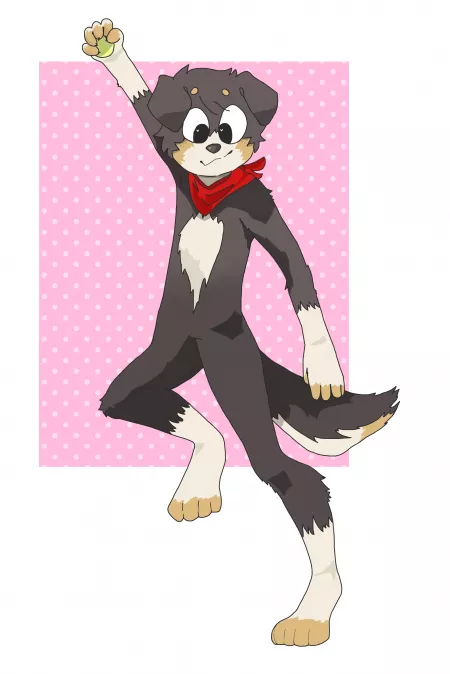 one of my first furry pieces, ignore the broken foot by planetEve