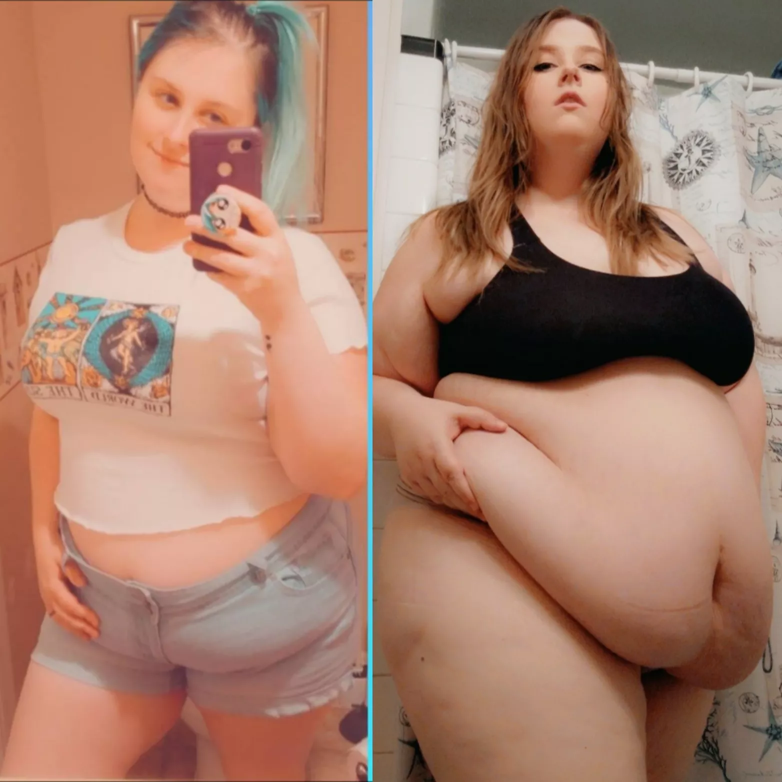 One year of being fattened up by my husband 😌 posted by InfamousCupcake