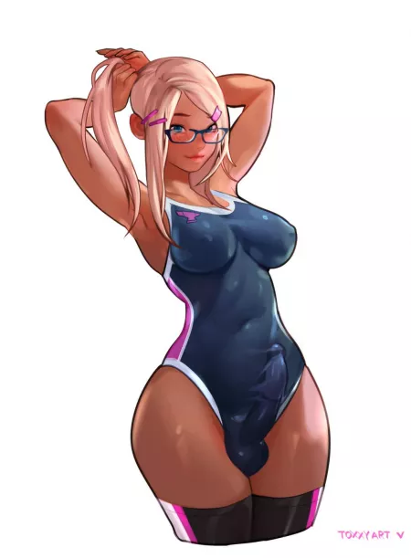 One-Piece Swimsuit Bulge (Toxxy) [Original] by sequence_string