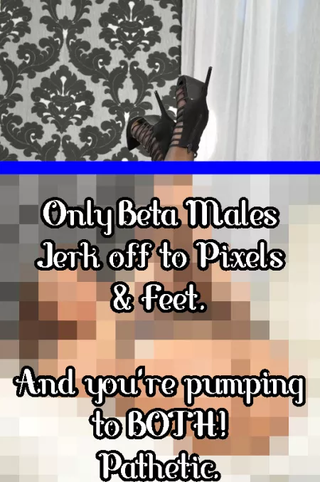 Only beta males masturbate to pixels & Feet. And you're pumping for both! by beta4blackdick