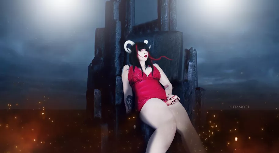 Only the most obedient slave gets to sit on Mistresses lap. by Futamori