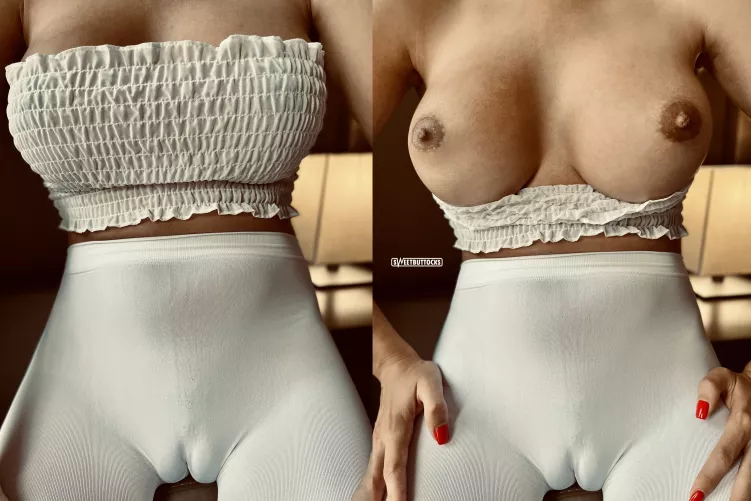 On/off and white pants. by sweetbuttockss