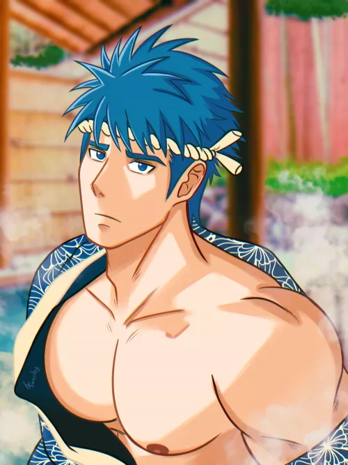 Onsen with Ike IG:@sentanoby by ennuiholic