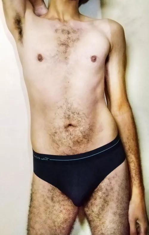 Onyx briefs. Bare minimum. by posingthrowaway