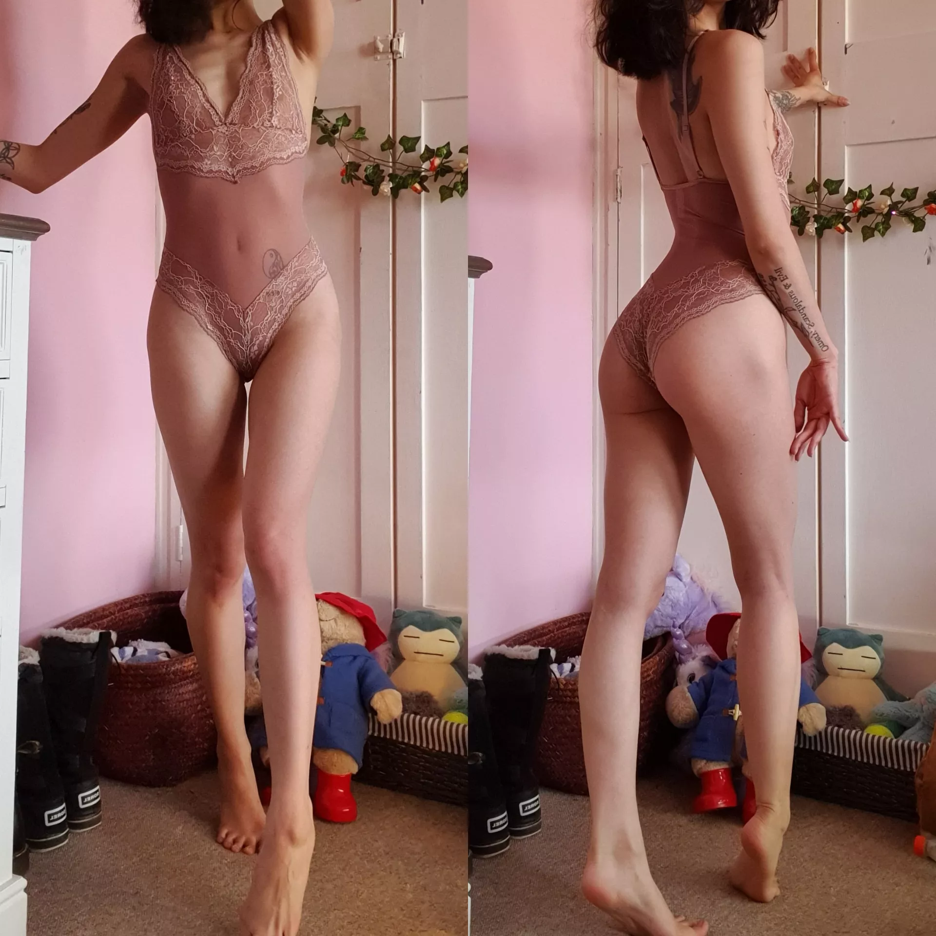 🌙 Oof ~ how about a shot from the front and the back ;3 all them petite dancer thighs heh 🌙 posted by TinyFae