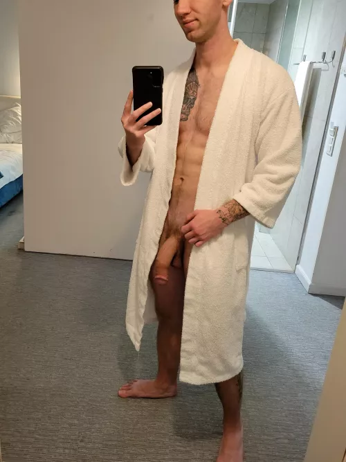 Oops, my robe came open 😉 Want to see how big it gets? by manifesto428