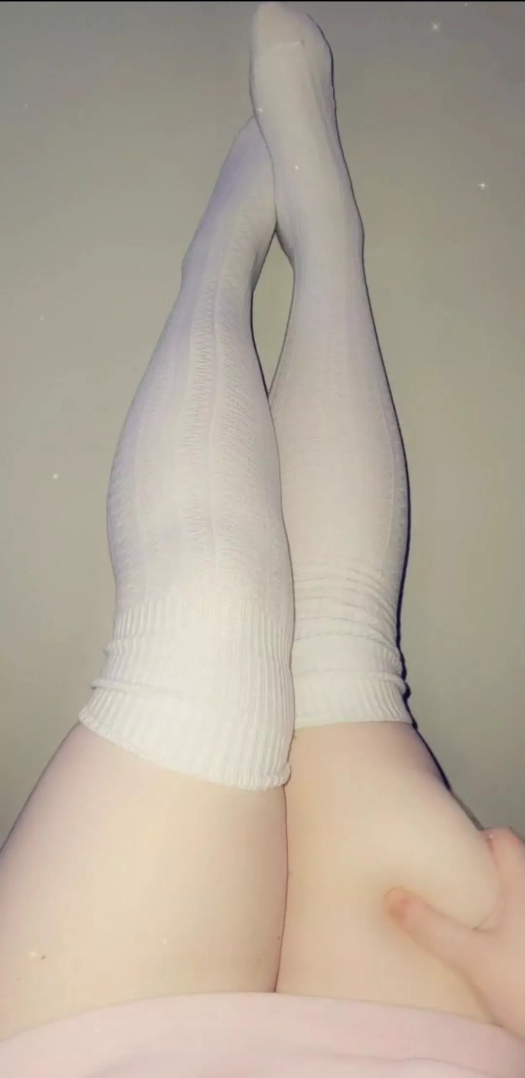 Oopsie I deleteds accidentally. I present to you my squishy white thigh highs ☺️💕 posted by foxxcii