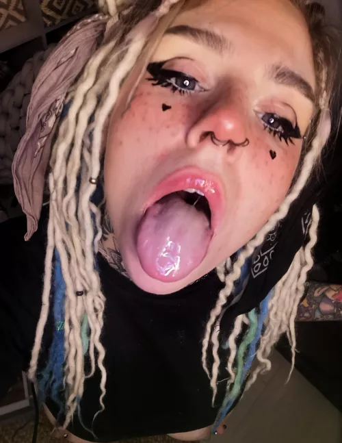 Open up wide baby girl... Make sure u catch it all 💦💦 by tattedkyttie_of