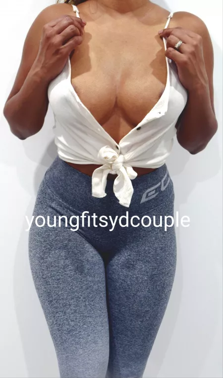 Opened the door for a delivery like this...well my hands weren't holding the straps so guess what he saw 🤔😋 by youngfitsydcouple