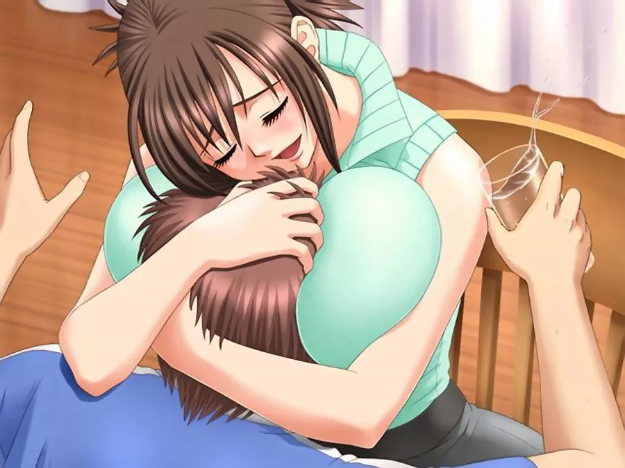 Oppai hug posted by JealousToe0