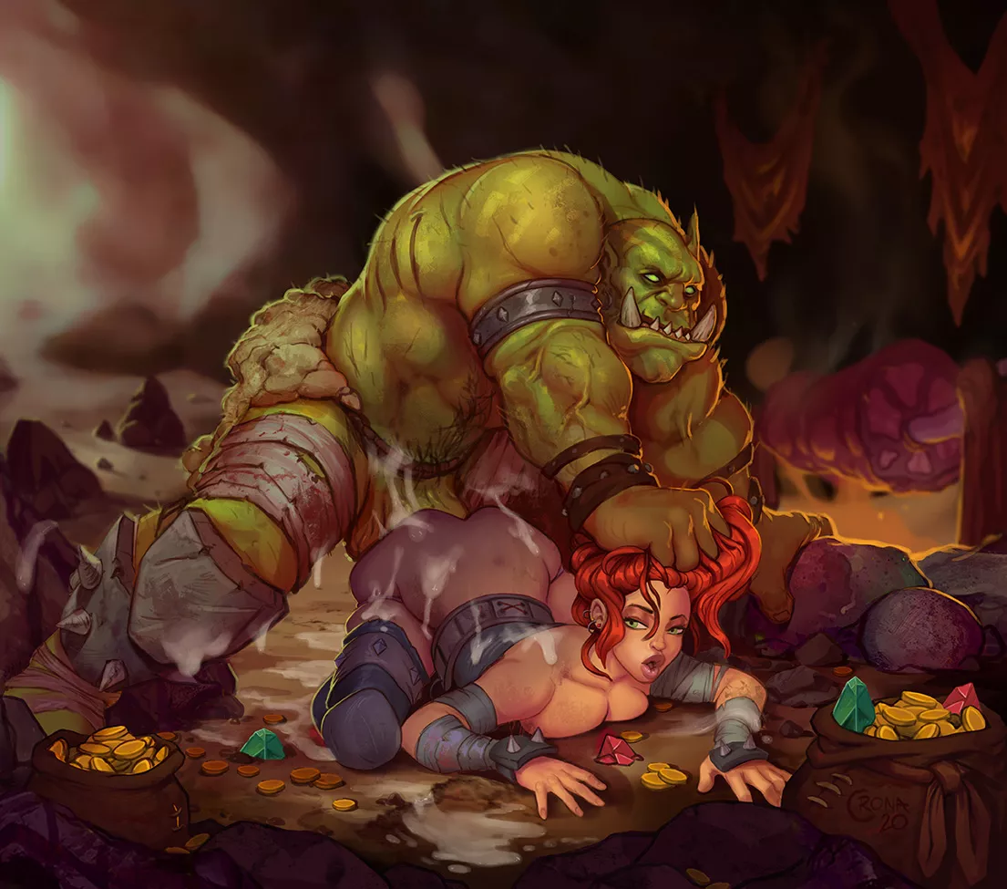 Orc giving a lesson to the thief (Crona) posted by VeraxArt