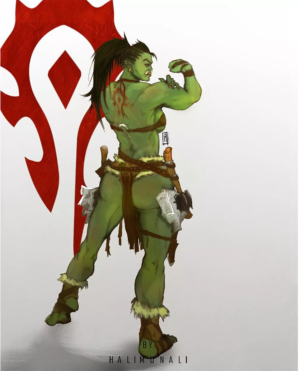 Orc hottie (Kemonomancer) posted by Supreme_Lord_Bruh