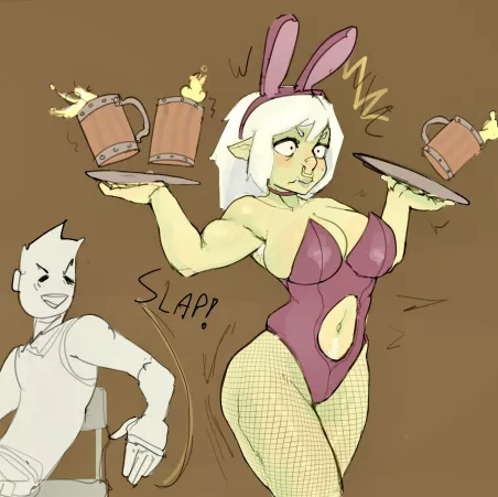Orc waitress, by Gigawix by morapol