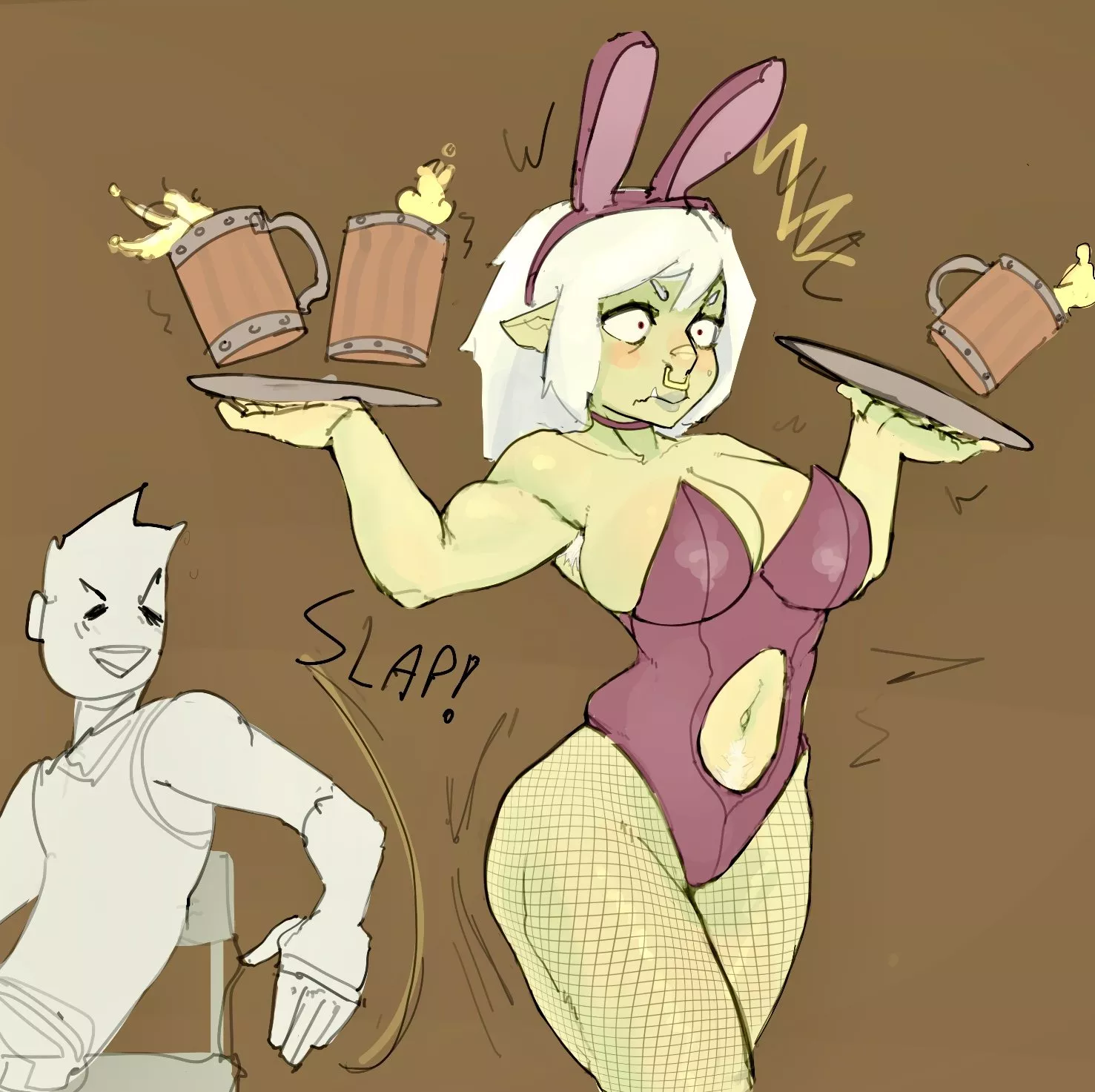 Orc waitress, by Gigawix posted by morapol