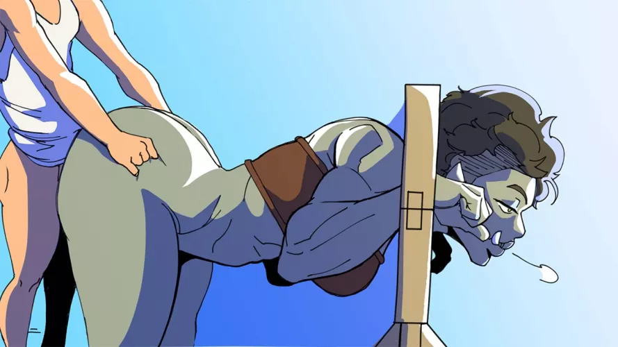 Orc's Punishment for Attacking Town (TzaiArt) [Queen's Brothel] by DotaPornmaker