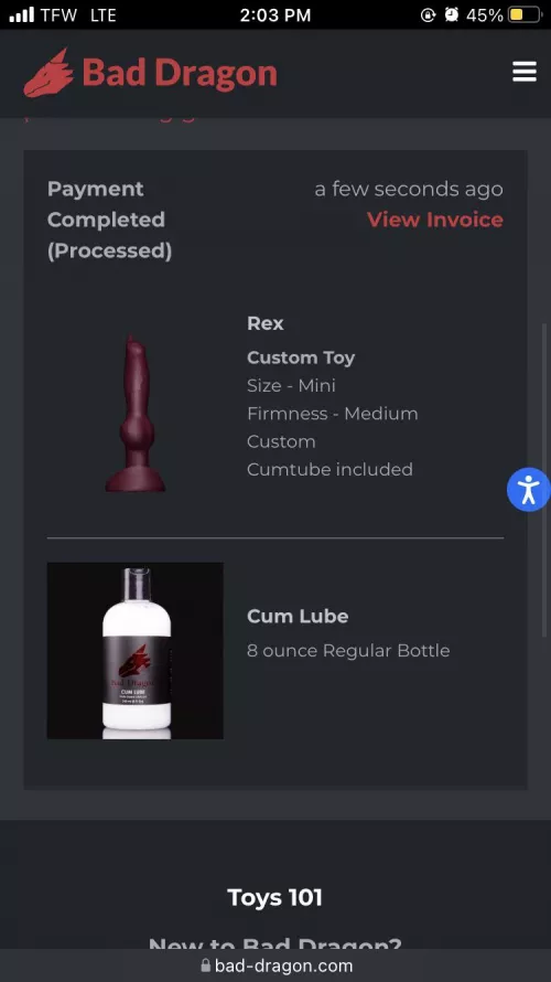 Ordered my first BD. Mini Rex with cumtube in merlot I’m so excited by Jinx_4