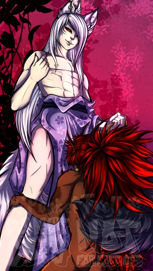 [original] I wanted to worship my besties sexy kitsune a little so I made some art of our dearest boys🥰 by Tamsteri
