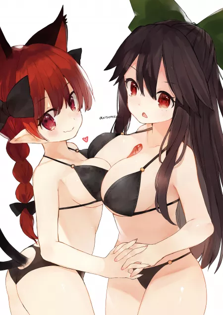 Orin and Okuu [Bikini] by NitroxTouhou