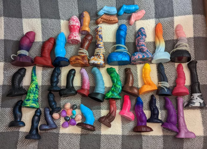 Our collection so far, while i wait for the Black Friday weekend purchases to ship. I was hoping to have the new additions by now. I may need to thin out the herd, the bottom row barely gets any love (except the eggs, use them reg) middle is where all th by domitorex