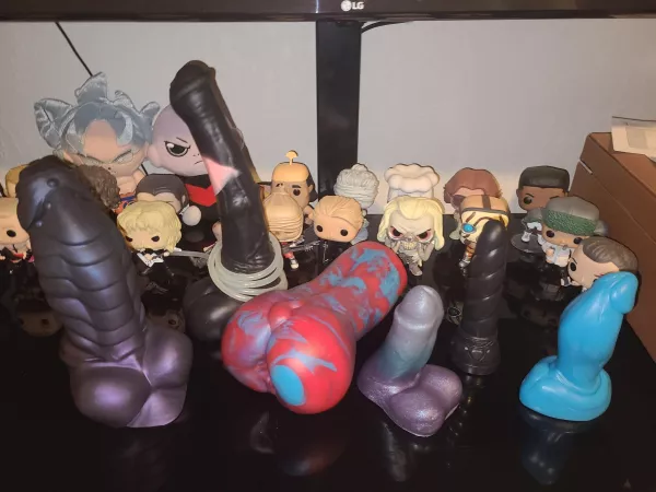 Our small collection. Your eyes ever bigger than your hole? That thick boy on the left... yeah it be like that. Haha by fat-chode